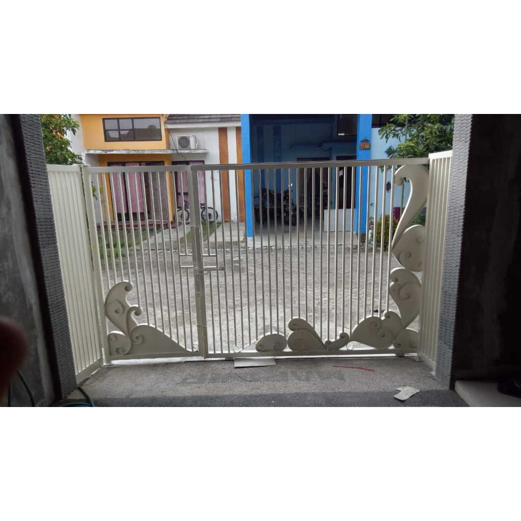 Pagar custom motif besi galvanis