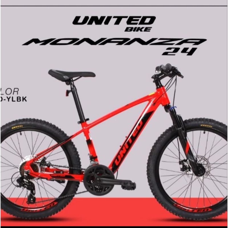 Sepeda Gunung MTB 24 Inch United Monanza New Alloy
