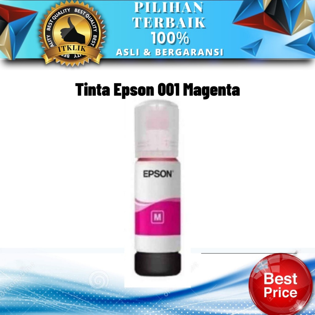 Tinta Epson 001 C13T03Y300 - Magenta Tinta Printer Epson L4150/L6170/6190