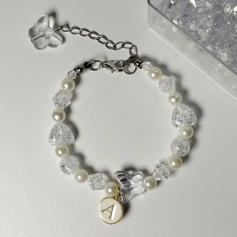 Bracelet Custom Nama ( Inisial ) | bracelet ring korea | bracelet beads | gelang manik simpel | kpop