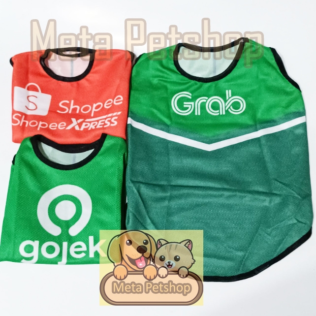 Baju Gojek Kucing Baju Grab Anjing Baju Shopee Express Kucing Baju Kurir Kucing Baju Tahanan Rumah K