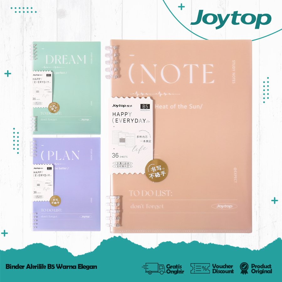 

JOYTOP Binder Notebook B5 A5 Buku Tulis Sekolah