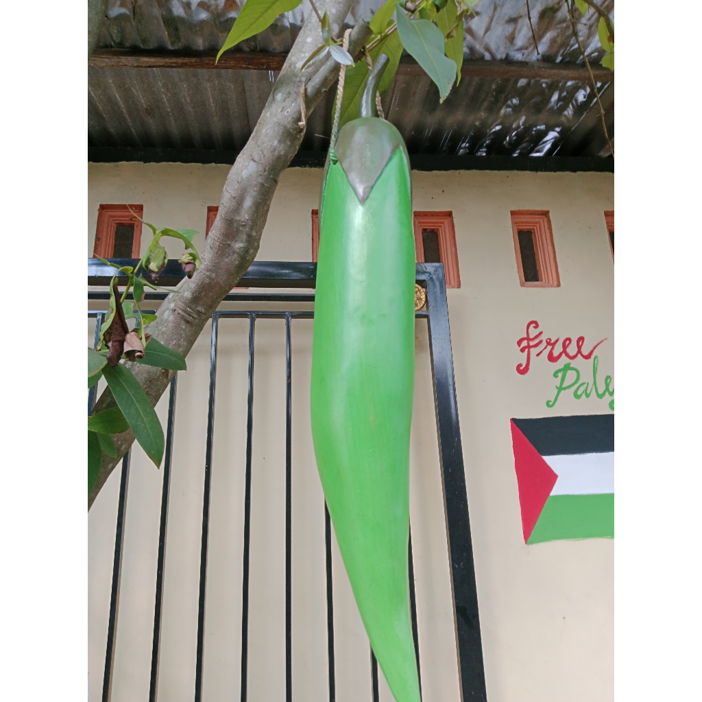 Kentongan DINDING Dekorasi CABE HIJAU Jumbo