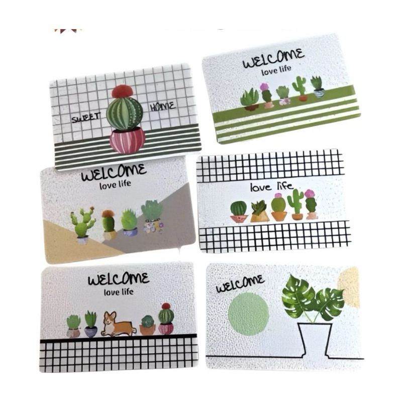 keset welcome gambar / keset kaki / lap kaki bihun motif RANDOM