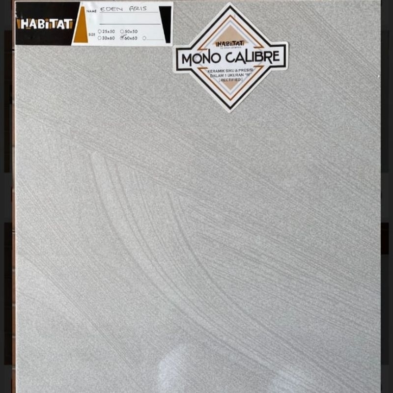 Keramik Lantai Merk Habitat UK 60X60 Eden Gris kw.1