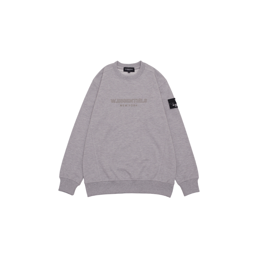 W.Essentiels Sweater Ajaccio Outline Crewneck Grey