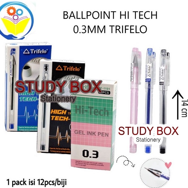 

KODE Q5D9 12pcs BOLPEN HITECH TRIFELO PEN HIGH TECH 3 mm PULPEN HIGH TECH MURAH