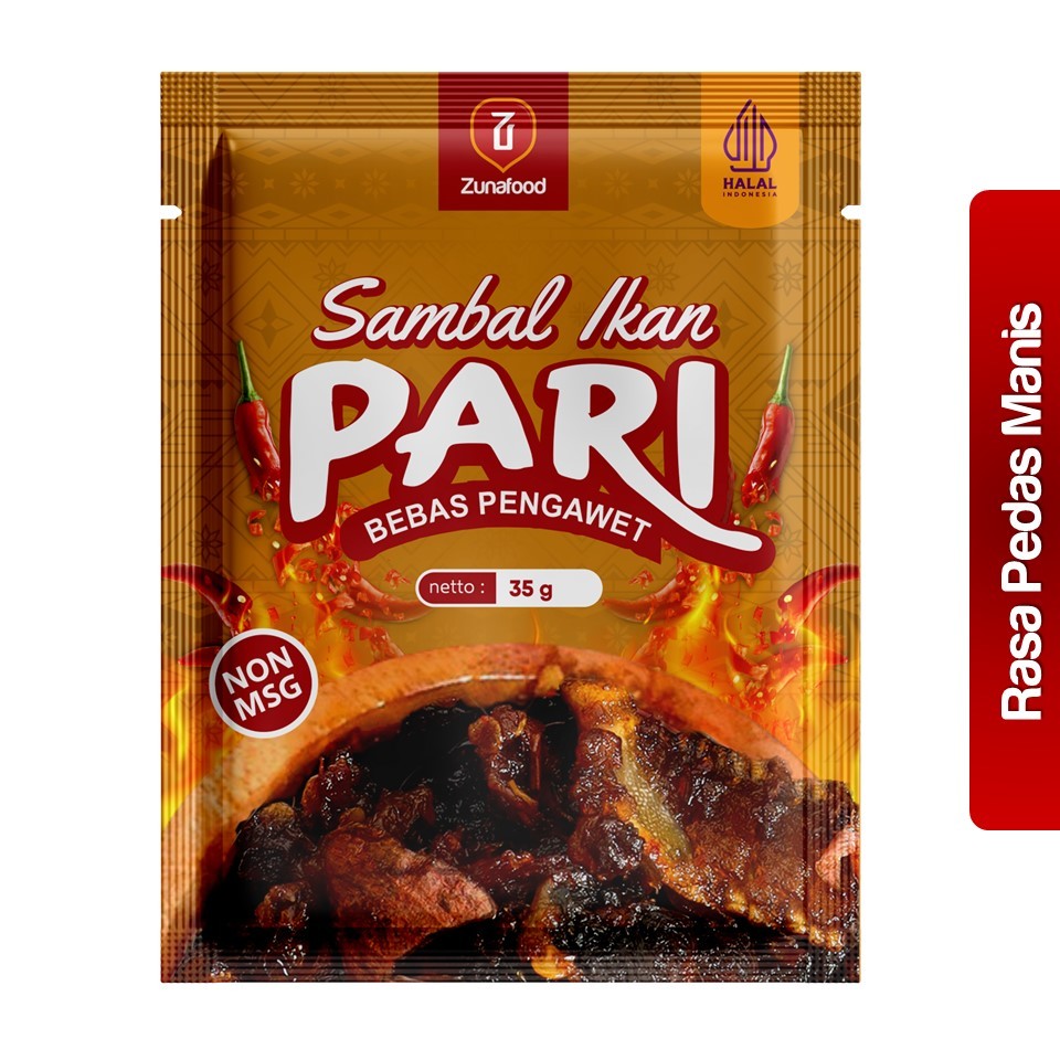 

SAMBAL DIET - Zunafood Sambal Ikan Pari (Bebas Pengawet, Bebas MSG)