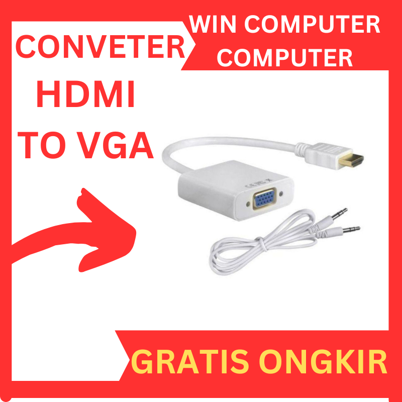 CONVERTER HDMI TO VGA+AUDIO / HDMI TO VGA AUDIO/ CONVERTER HDMI TO VGA + AUDIO KABEL