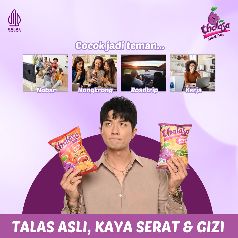 

[Thalasa Snack] Bundle 8 Mix - Snack Thalasa 55gr Keripik Ubi Talas