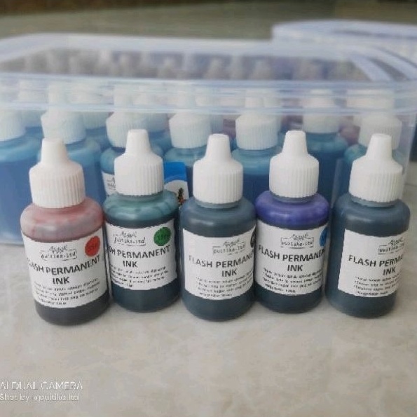 

KODE O16O Tinta Flash Permanen 35ml Tinta stempel flash permanen plastik Flash permanent ink