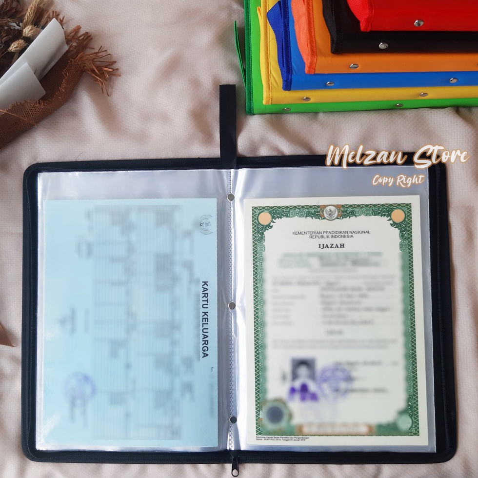 KODE E77F Map Dokumen Anti Air Resleting isi 4 Lembar  Map Ijazah  Map Resleting  Map Organizer