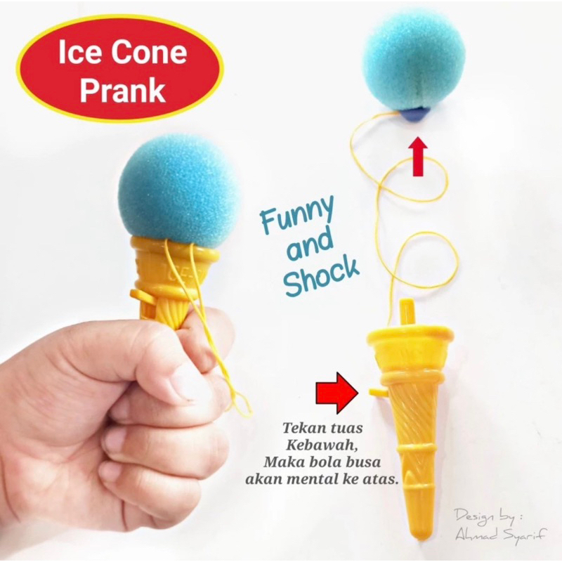 Mainan Ice Cream Loncat - Mainan Prank Es Krim Kaget