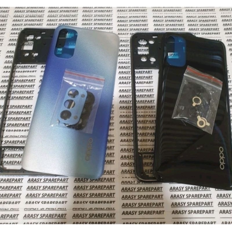Housing Kesing Casing Fullset Oppo Reno 4 4G Bezel Bazel + Backdoor