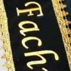 Selempang Wisuda plus logo beludru renda emas