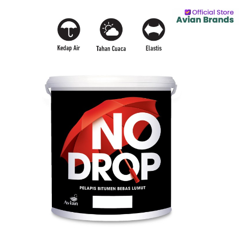 CAT TEMBOK NO DROP BITUMEN 4KG NODROP PELAPIS ANTI BOCOR TANDON GENTENG SENG TALANG DAK BETON