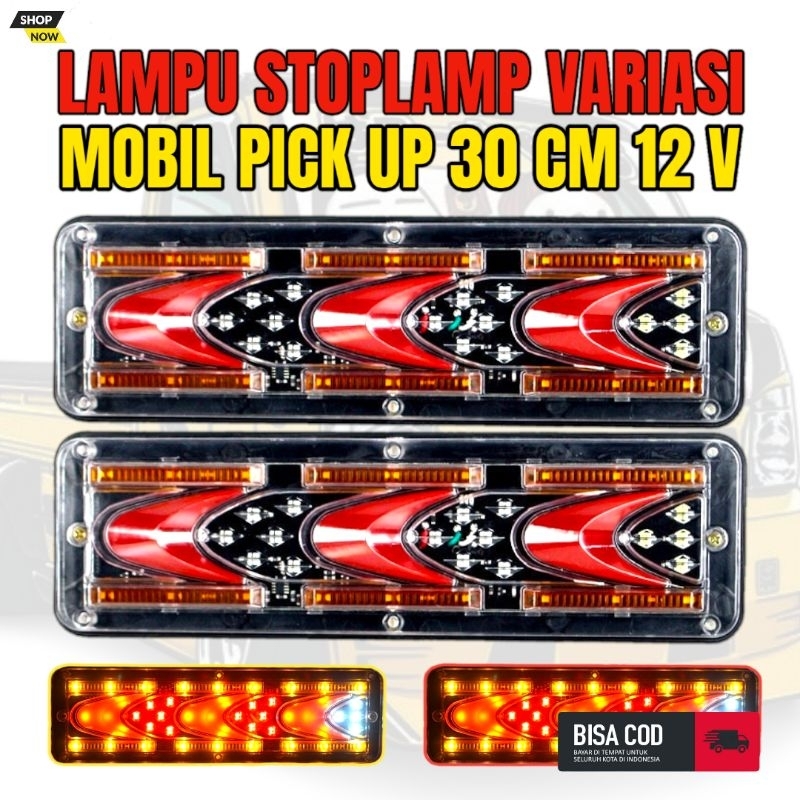 Lampu Stoplamp Variasi Rem Belakang LED Sein Running Mobil Pick Up Carry L300 Grand Max 12 Volt