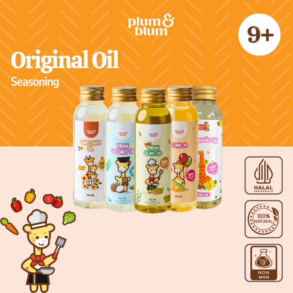 

Plum & Blum Extra Virgin Olive Oil Minyak Zaitun Murni - 100 ml | Bumbu Bunda Elia VCO Organic Extra Virgin Coconut Oil / Minyak MPASI