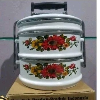 Rantang Enamel - Rantang Tenong 24 cm Susun 2,5 Maspion