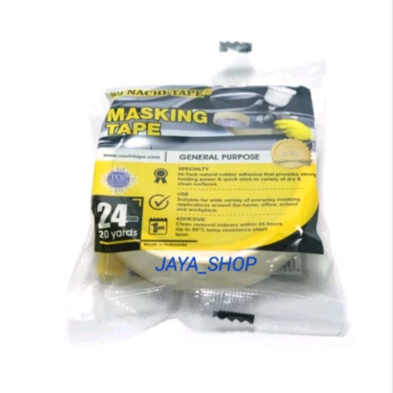 

lakban kertas masking tape nachi1-inch 24mm×20 yard