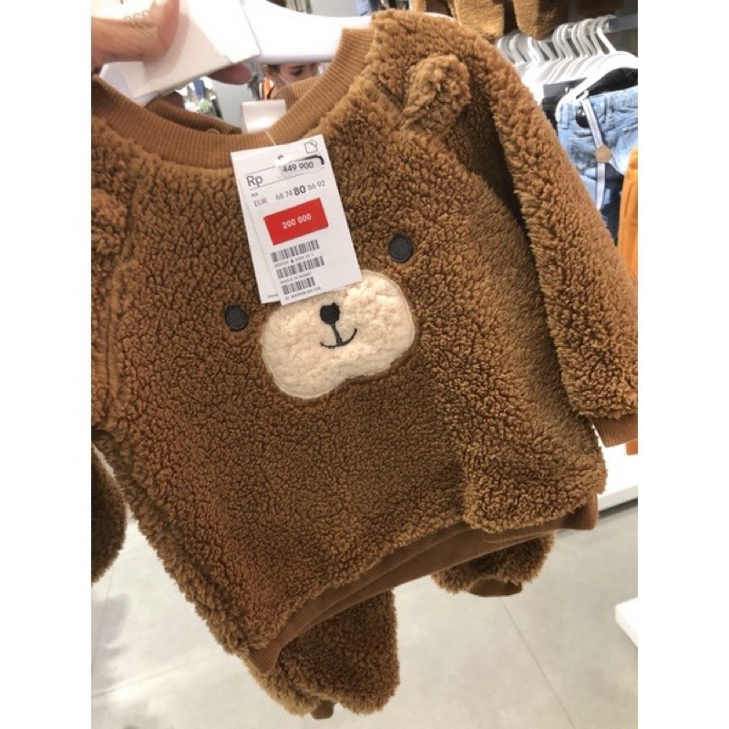 Setelan Sweatshirt Jogger Anak Laki Laki Perempuan HM Bulu Sweater Tebal Hangat/ setelan anak laki l
