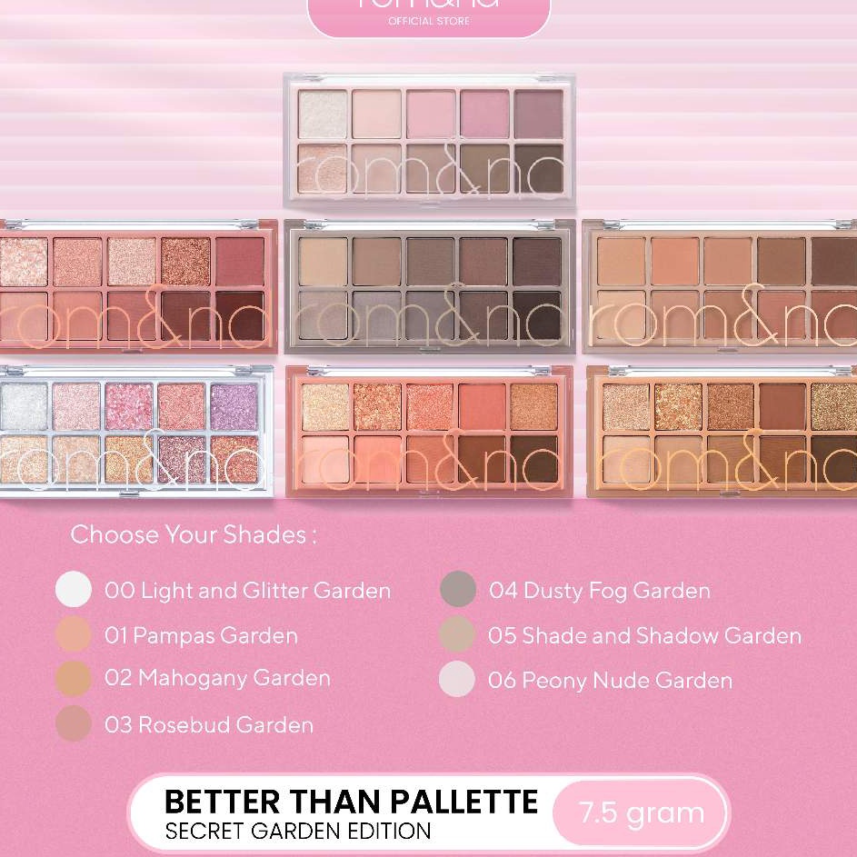 ROMAND  Better Than Palette  Secret Garden Series