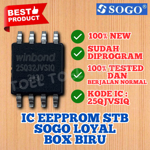 IC EPROM STB SOGO / IC EEPROM SET TOP BOX TV DIGITAL SOGO BOX BIRU
