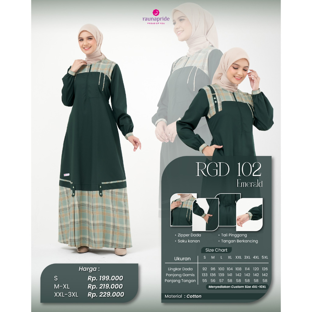 #RAUNA#DRESS#RGD102#FASHIONMUSLIM#BAJUMUSLIM#