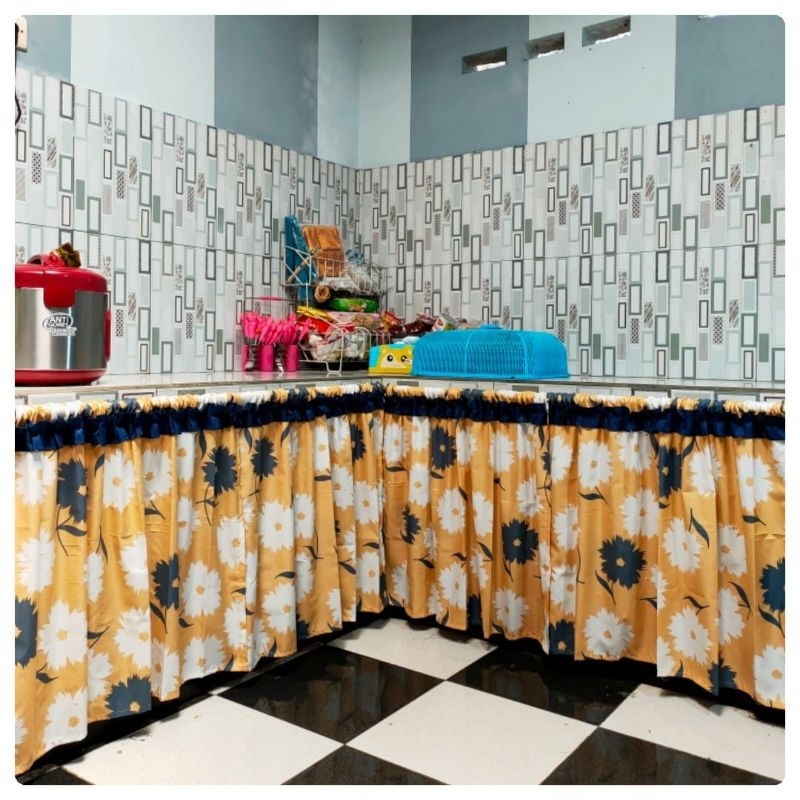 Gorden kolong dapur gorden serut minimalis