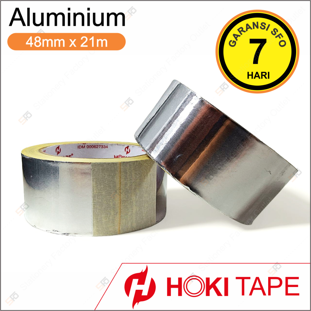 

Lakban Aluminium Foil Hoki Tape 48mm x 21m - SFO Semarang Official