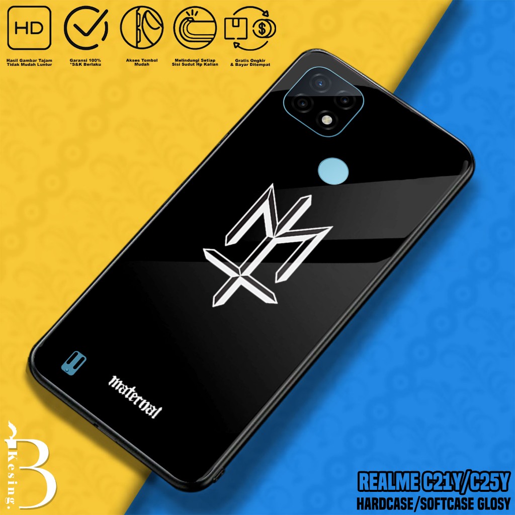 Case Realme C21Y / Realme C25Y - Casing Hp Realme C25Y / Realme C21Y Motif MTRNL - Silikon Hp Realme