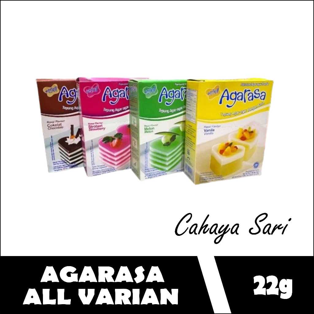 

Nutrijel Agarasa Bubuk Rasa Vanilla Stroberi Melon Coklat (10g )