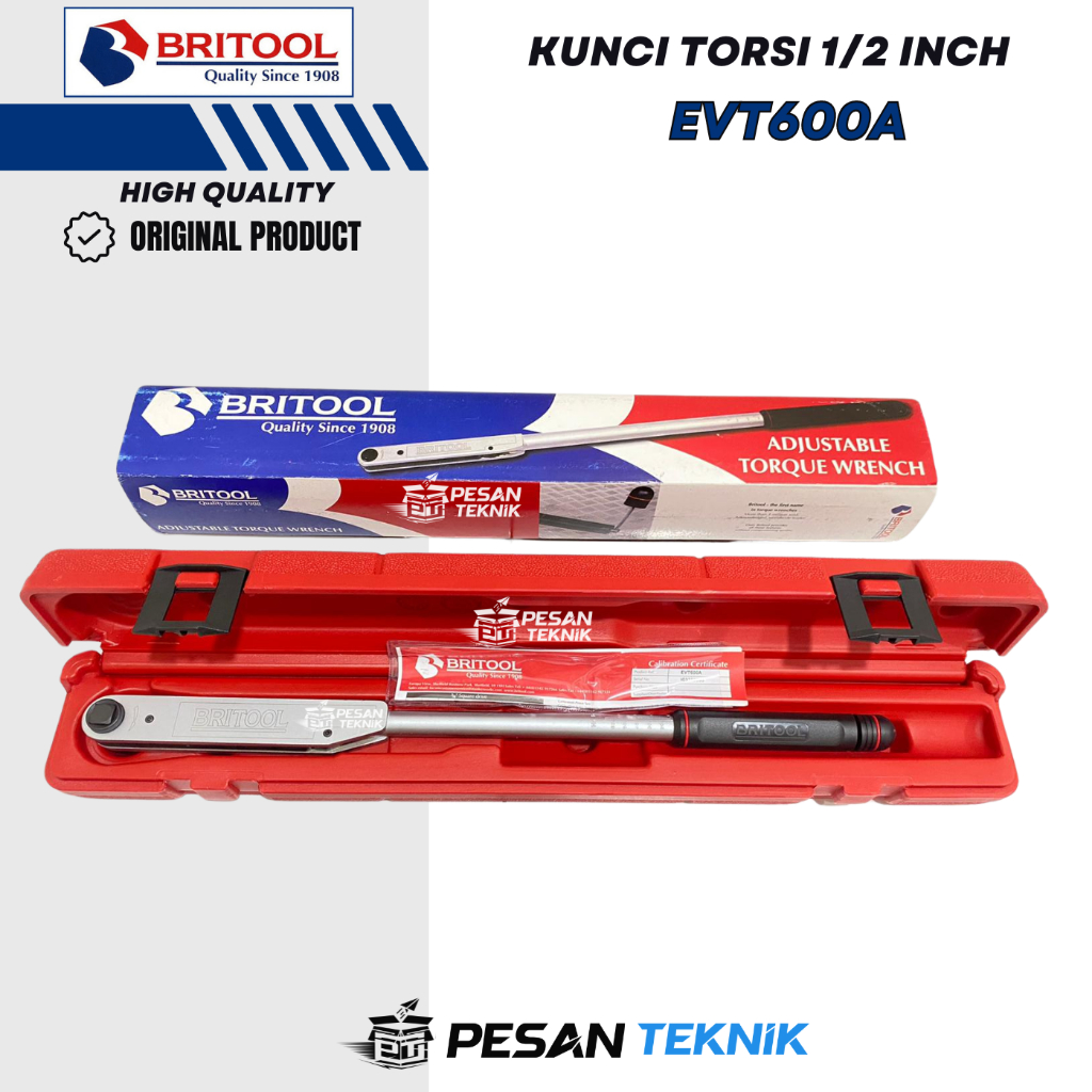 Kunci Torsi 1/2 inch Torque Wrench EVT600 BRITOOL EVT600A