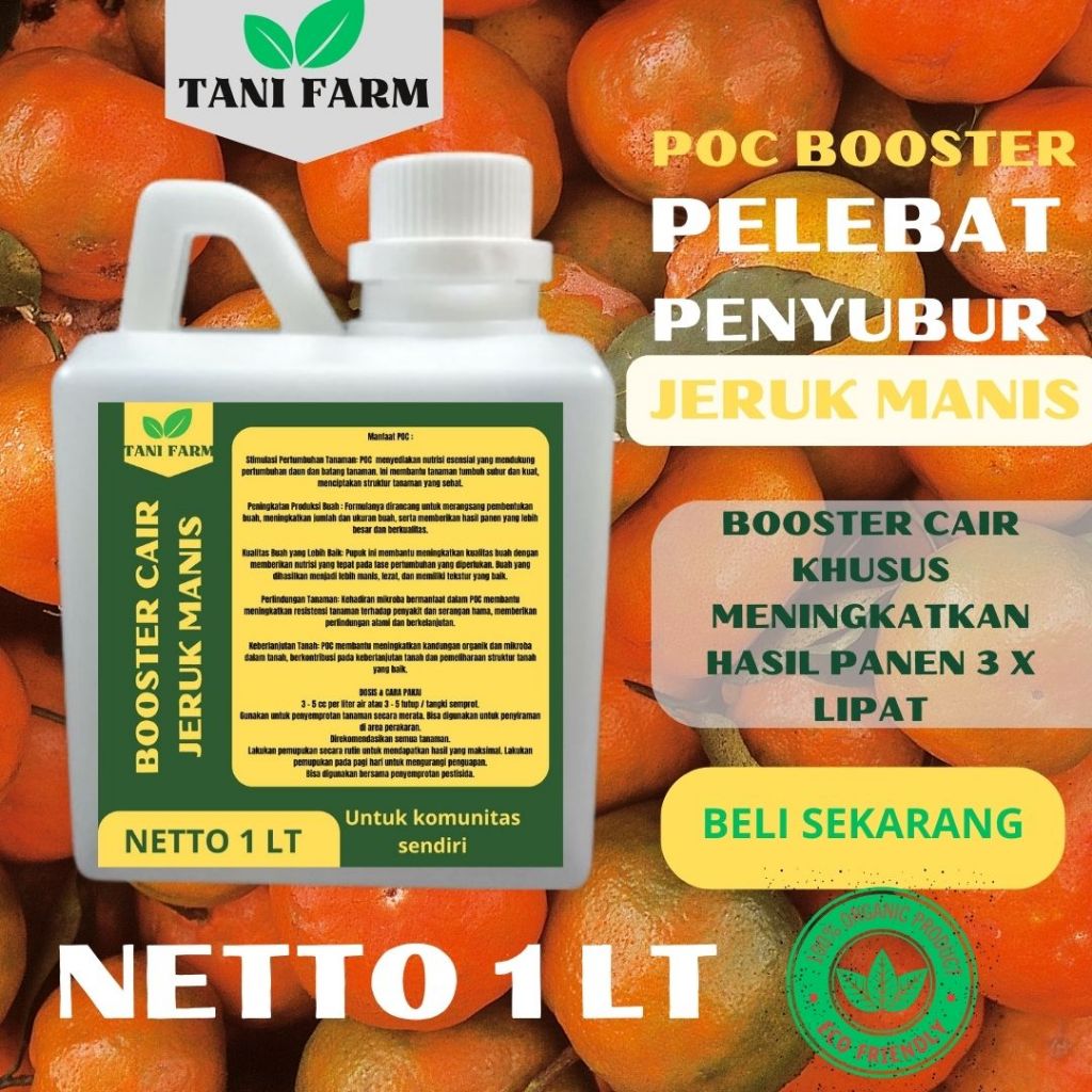 RTF Pupuk Booster JERUK MANIS Pupuk Cair JERUK MANIS Pupuk Semprot Untuk Tanaman dan JERUK MANIS