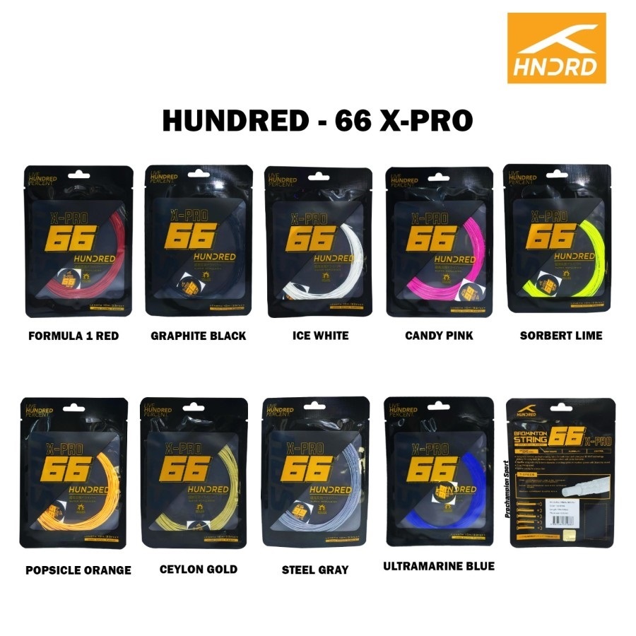 Senar Raket Badminton Hundred 66 x/66x Pro