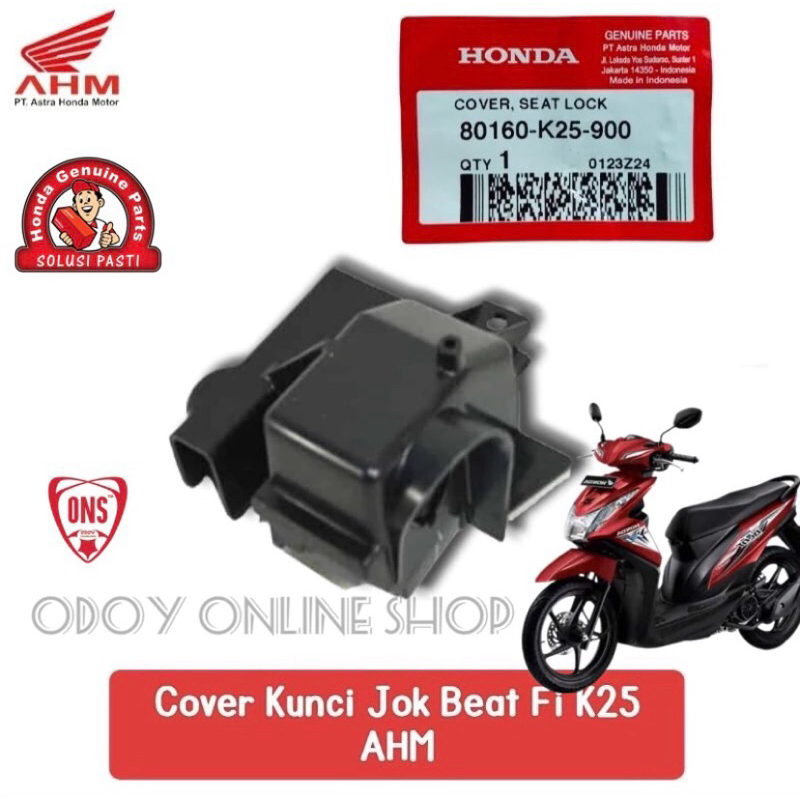 Cover kunci jok seat lock Beat fi K25 2012-2013-2014-2015 ORIGINAL AHM