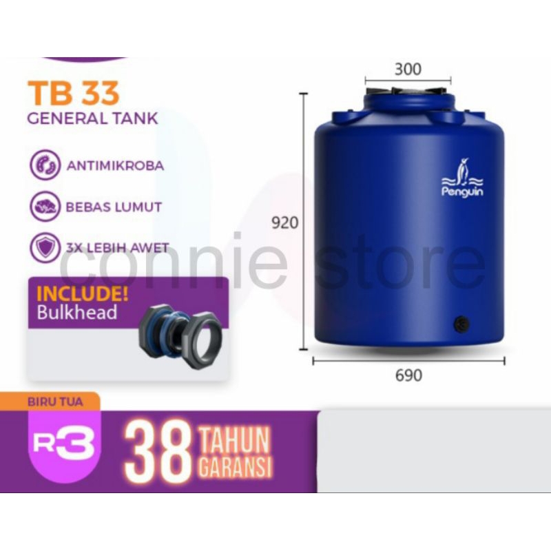 Tangki 300 liter TB 32 Pinguin tandon air general tank