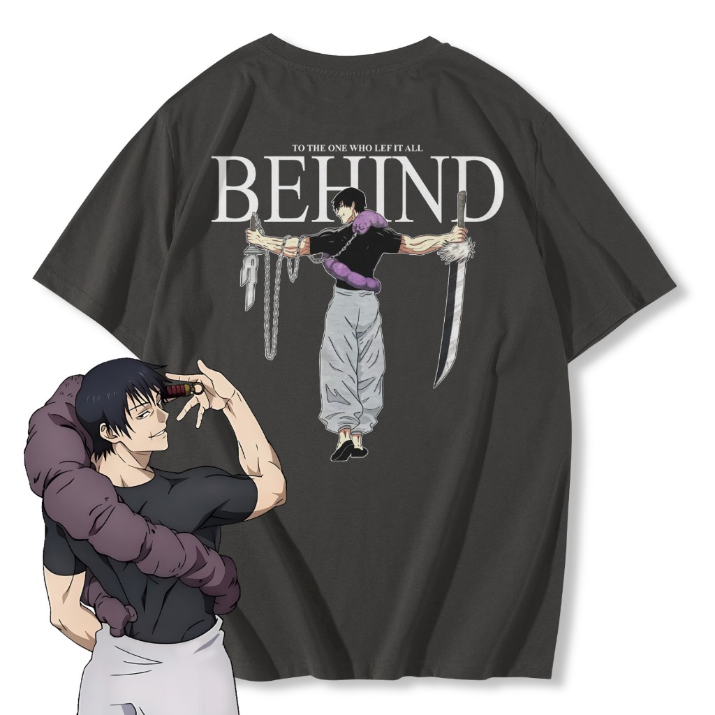 Kaos Jujutsu Kaisen Toji Blade Anime Otaku Jujutsu Kaisen Fushiguro Zenin Tshirt Toji Behind