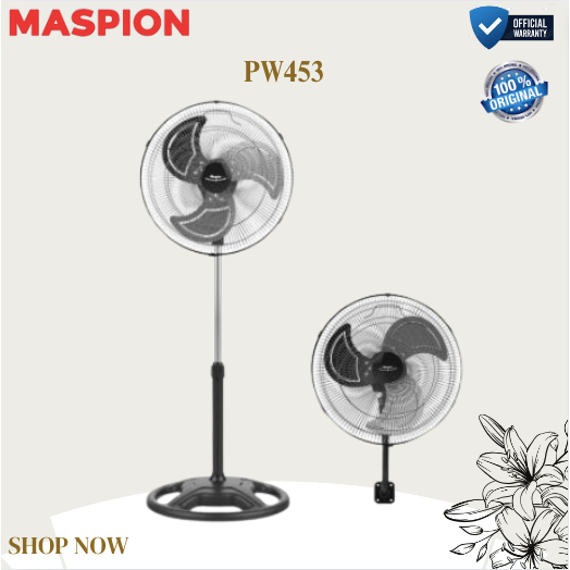 MASPION KIPAS ANGIN POWER FAN PW453 18Inch/PW453/PW-453/KIPAS ANGIN ORIGINAL MASPION / GARANSI RESMI