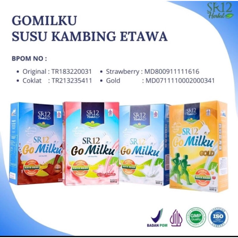 

Susu Kambing Etawa Susu Bubuk Murni Gomilku SR12 Asli Tanpa Gula Tidak Amis - Gold 200gr