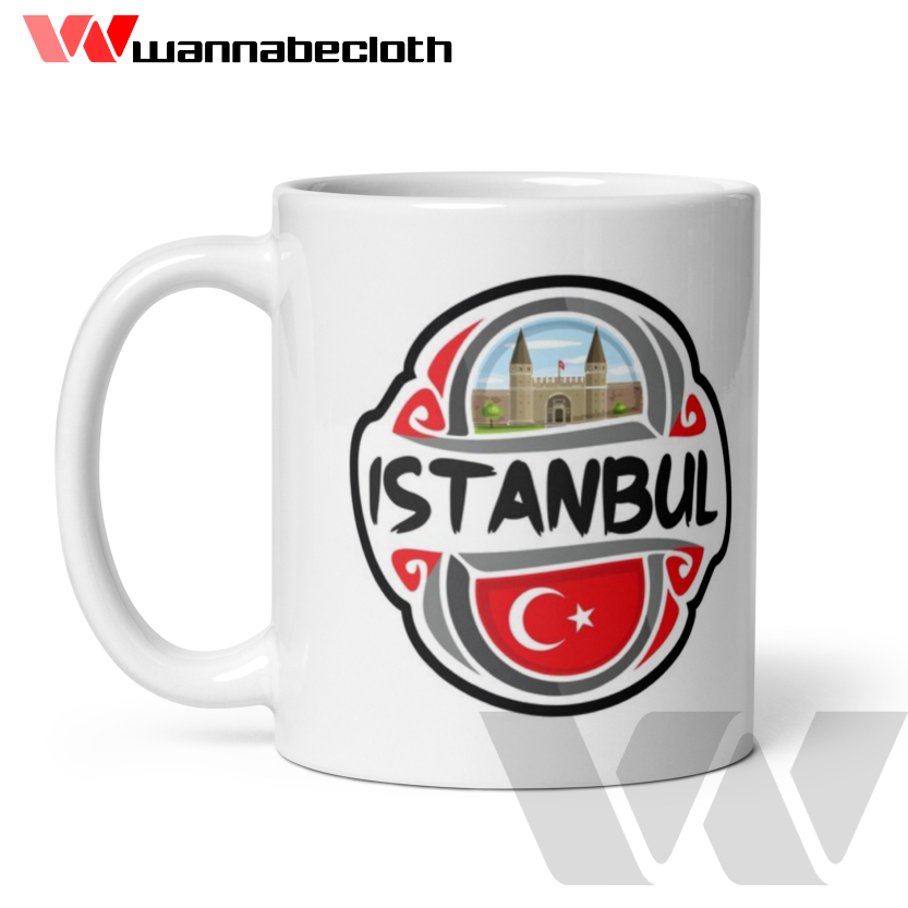 Mug Istanbul Turki Gelas Istanbul Turkey Mug Gelas Souvenir Negara Dunia Cetak Mug Custom Mug Print