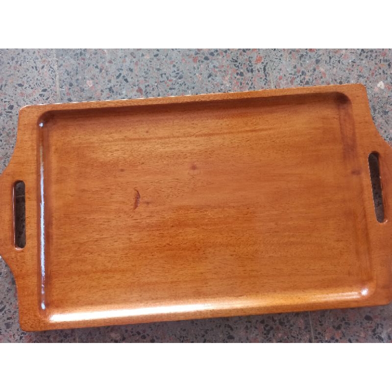 nampan leser beki kayu mahoni 25x40 sudah plitur