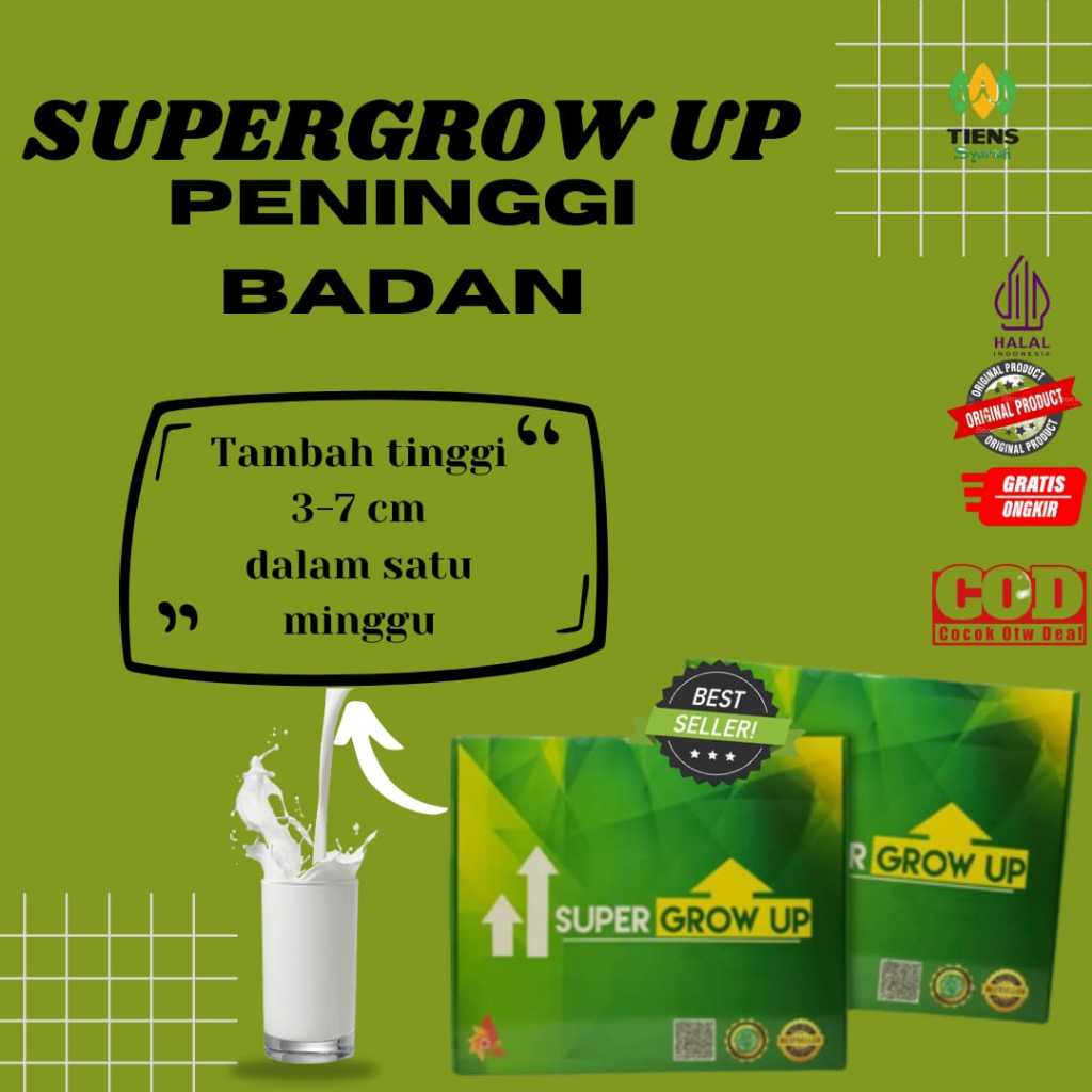 

SUPER GROW UP ORIGINAL PENINGGI BADAN PENAMBAH TINGGI BADAN 3-5 cm