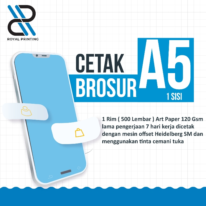 

Cetak Brosur A5 1sisi MINIMAL 2RIM | Art Paper 120Gr