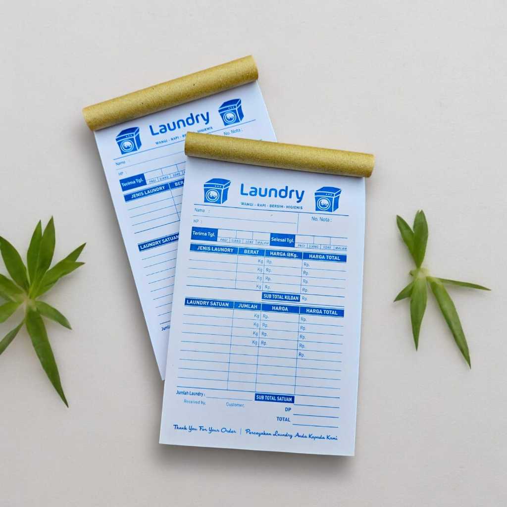 

Buku Nota Laundry 2 Ply 1/4 Folio - Nota