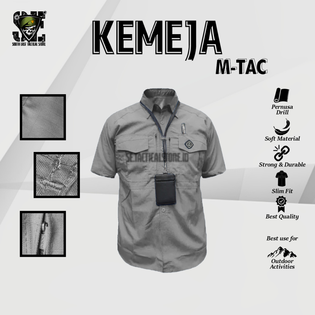 South East - Kemeja Tactical Premium M-Tac Bahan Pernusa High Quality Import Lengan Pendek Workshirt