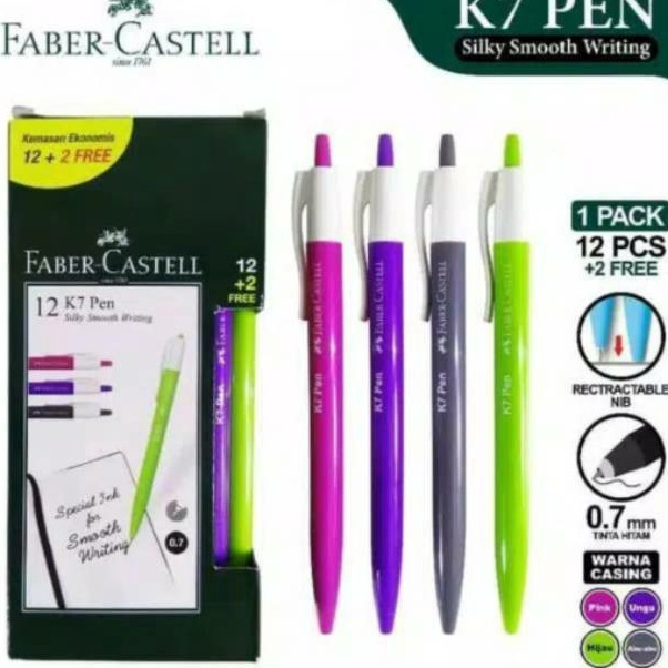 

KODE P9F Pulpen Faber Castell K7 Cetek BELI 1 LUSIN FREE 2 PCS