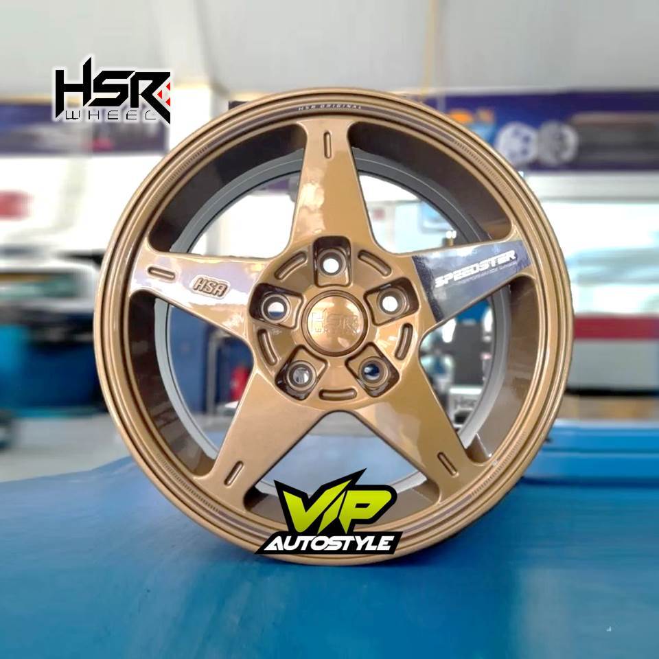 Velg mobil R14 HSR Speedster Racing model bintang Honda Brio satya