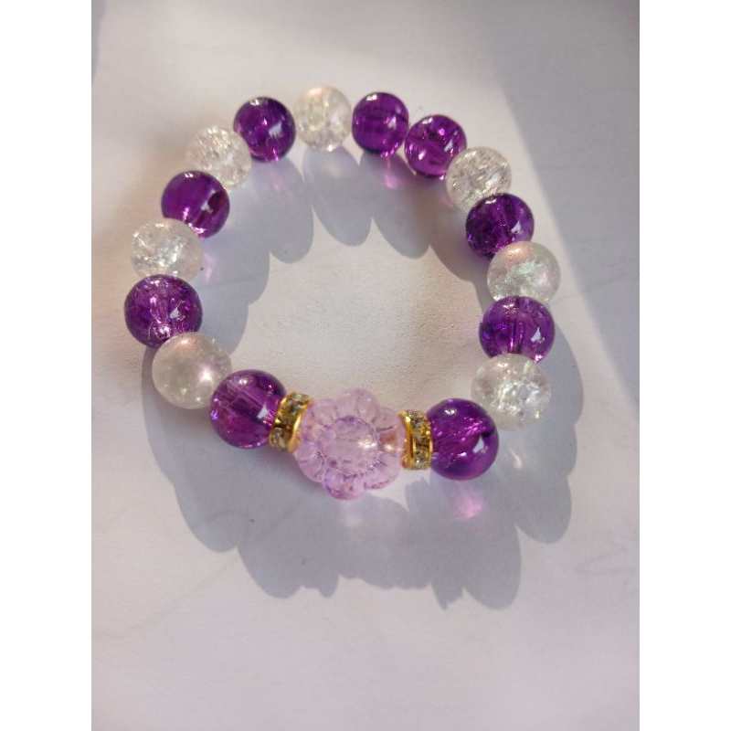 gelang manik- manik  mutiara kristal /gelang dewasa dan anak