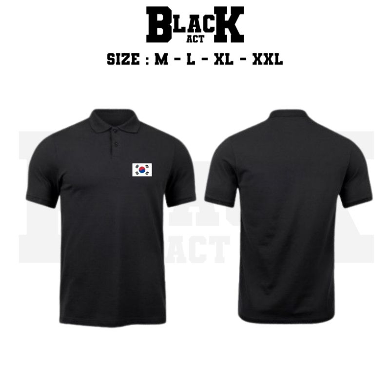 KAOS POLO BENDERA KORSEL KOREA SELATAN LOGO DADA